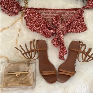 Tory Burch Leather Gladiator Sandals